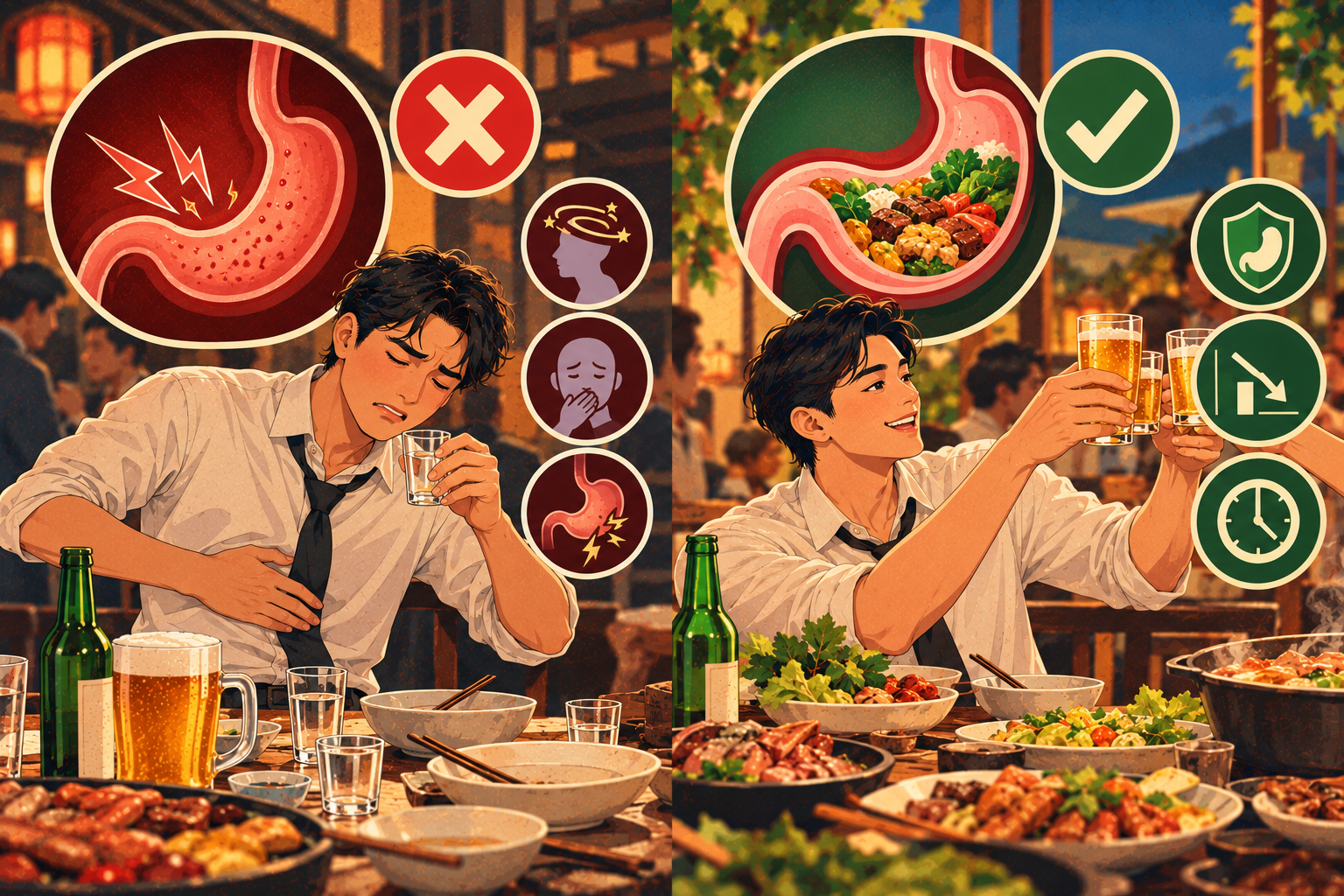Uống rượu bia khi đói có nguy hiểm hơn không?